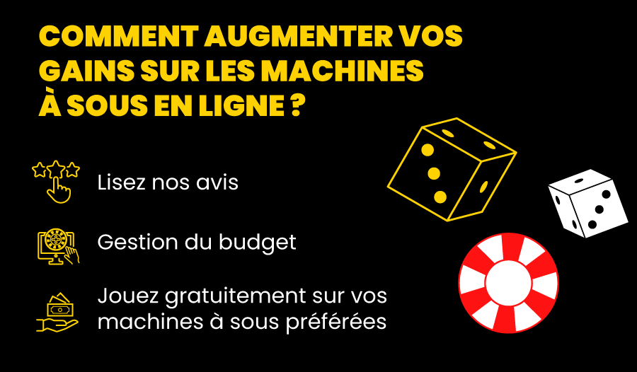Image expliquant comment augmenter les gains sur les machines à sous