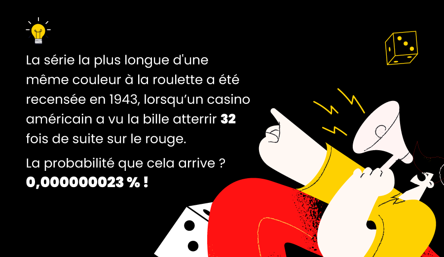 Série la plus longue d'une même couleur à la roulette