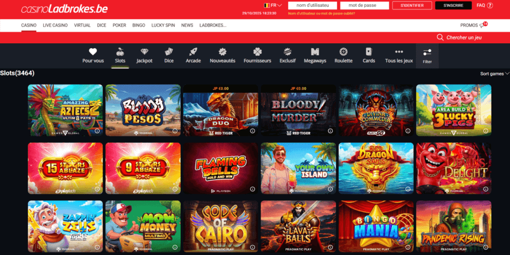 Machines à sous Ladbrokes