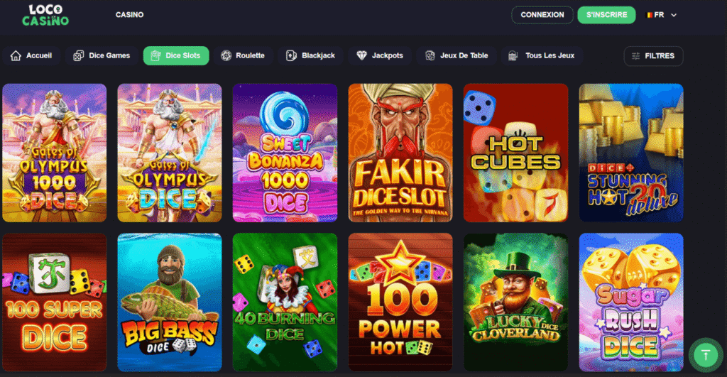 Dice slots de Loco Casino.