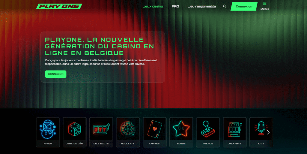 Page d'accueil de PlayOne.