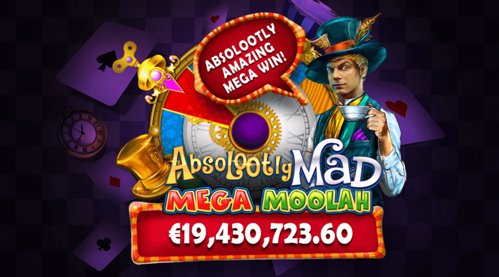Mega Moolah recordjackpot: €19.430.723,60 op Absolootly Mad Mega Moolah