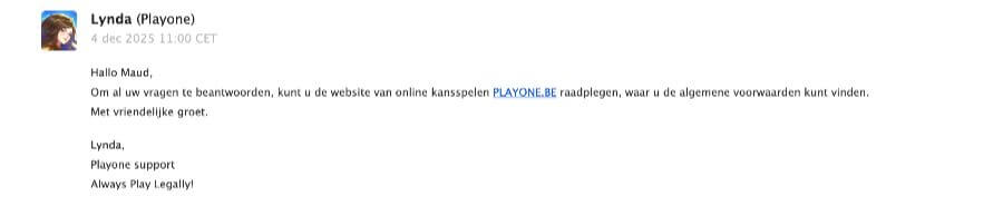 PlayOne klantenservice