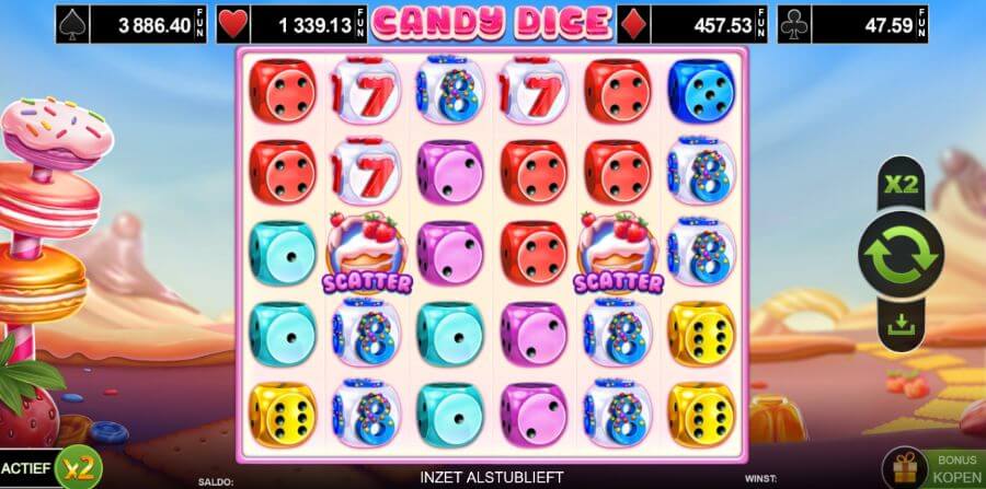 Candy Dice speelveld