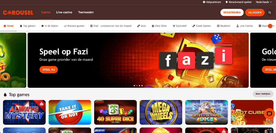 Carousel.be homepage