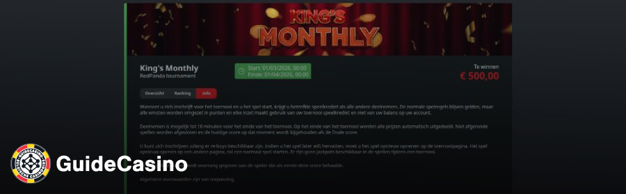 King Casino toernament