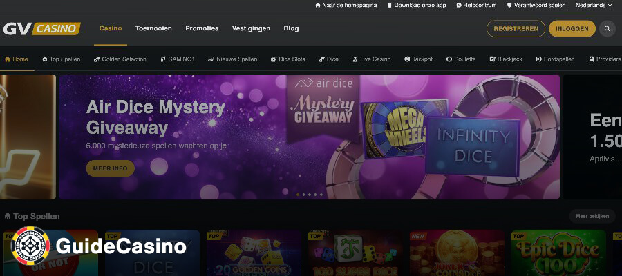 Golden Vegas homepage