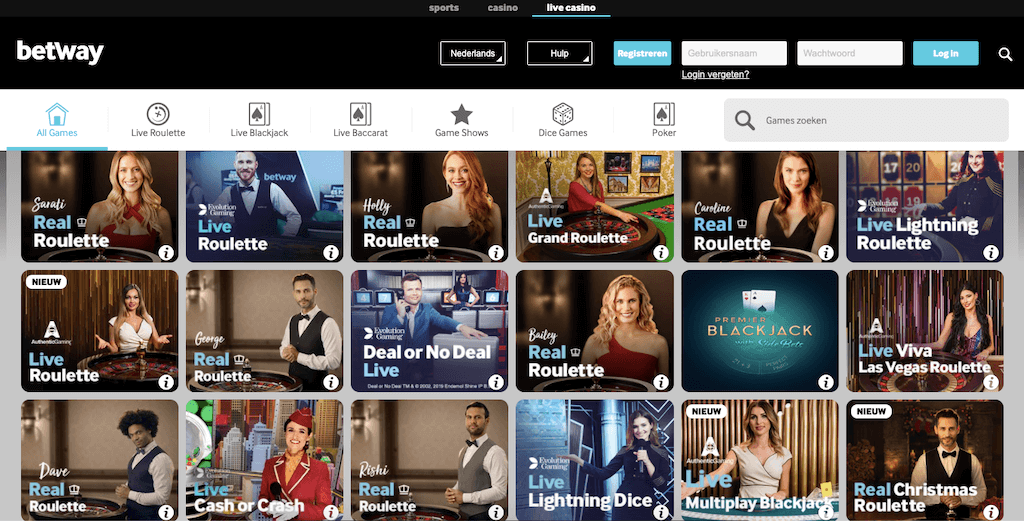 Betway live casino