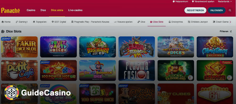 Panaché Casino spelcatalogus