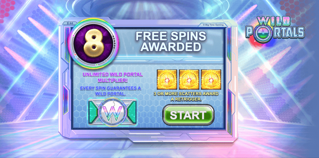 Gratis spins feature in Wild Portal Megaways