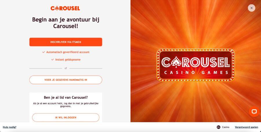Registratie Carousel.be