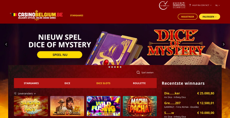 Enkele van de beschikbare dice slots op CasinoBelgium.be