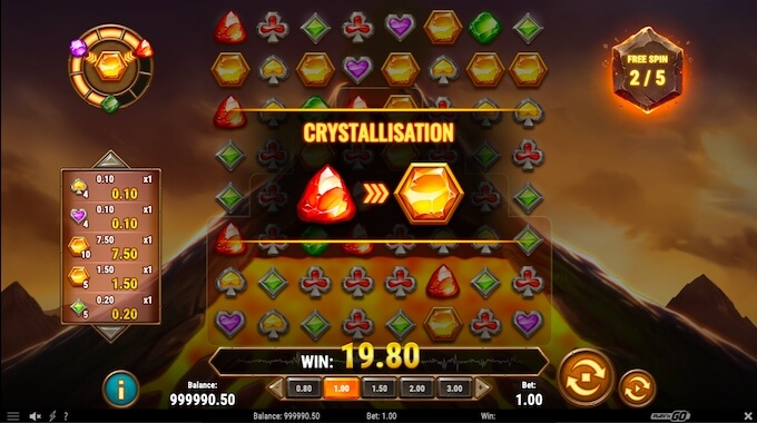 Eruption Free Spins bonus Gold Volcano free spins