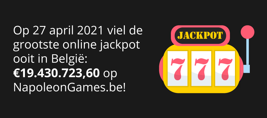 Grootste jackpotwinst in het Belgische online casino