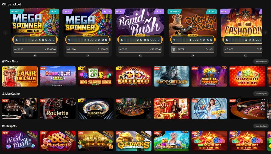 lucky games dice spellen