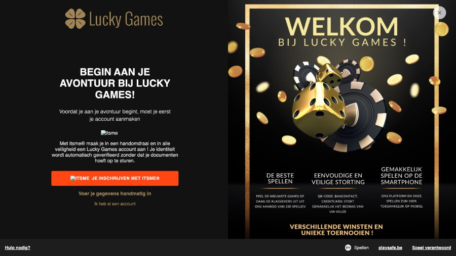 Het registratieproces van Lucky Games in beeld