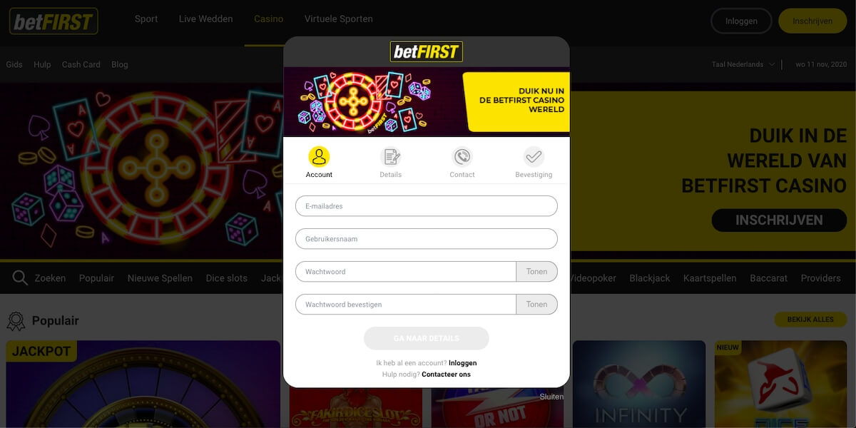 Registratie op betFIRST Casino: duik in de wondere wereld van de aanbieder! Registratie betFIRST Casino