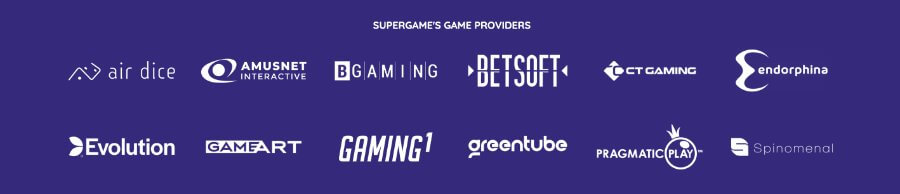 Game providers achter SuperGame.be