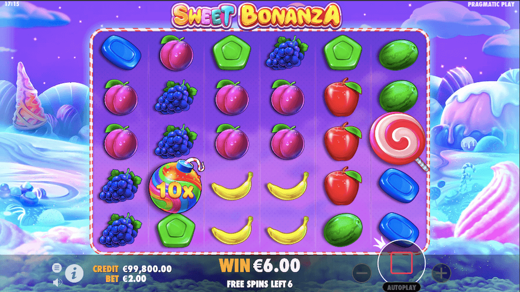 Sweet Bonanza: free spins feature