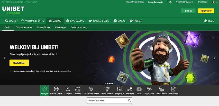 Unibet.be - alle casinospelen onder één dak!