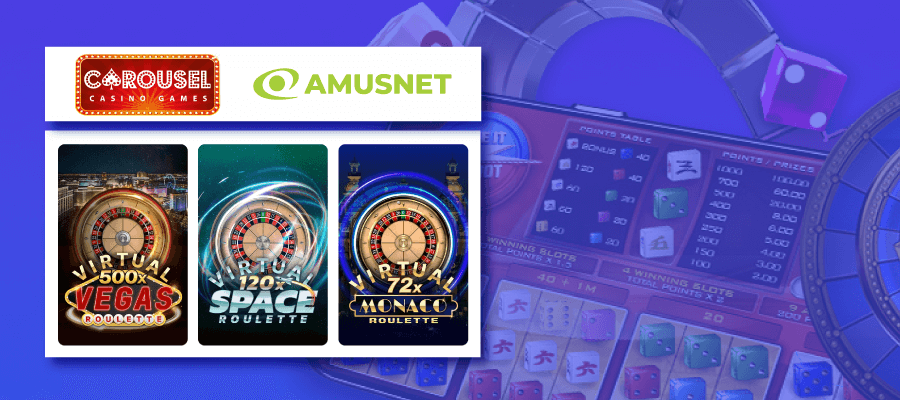 Belgische primeur voor Carousel: Virtual Roulette games van Amusnet!